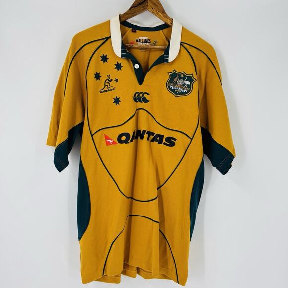RUGBY UNION AUSTRALIA WALLABIES 2007/2008 HOME SHIRT JERSEY MAILLOT MENS XL - Picture 1 of 5